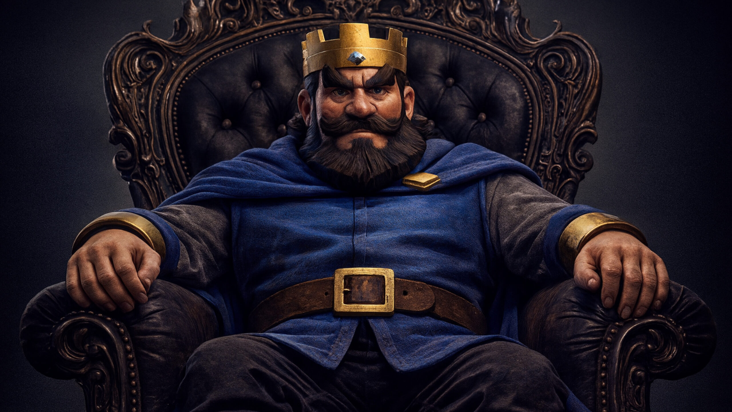 Wallpaper Rei do Clash Royale – Trono Épico em 4K